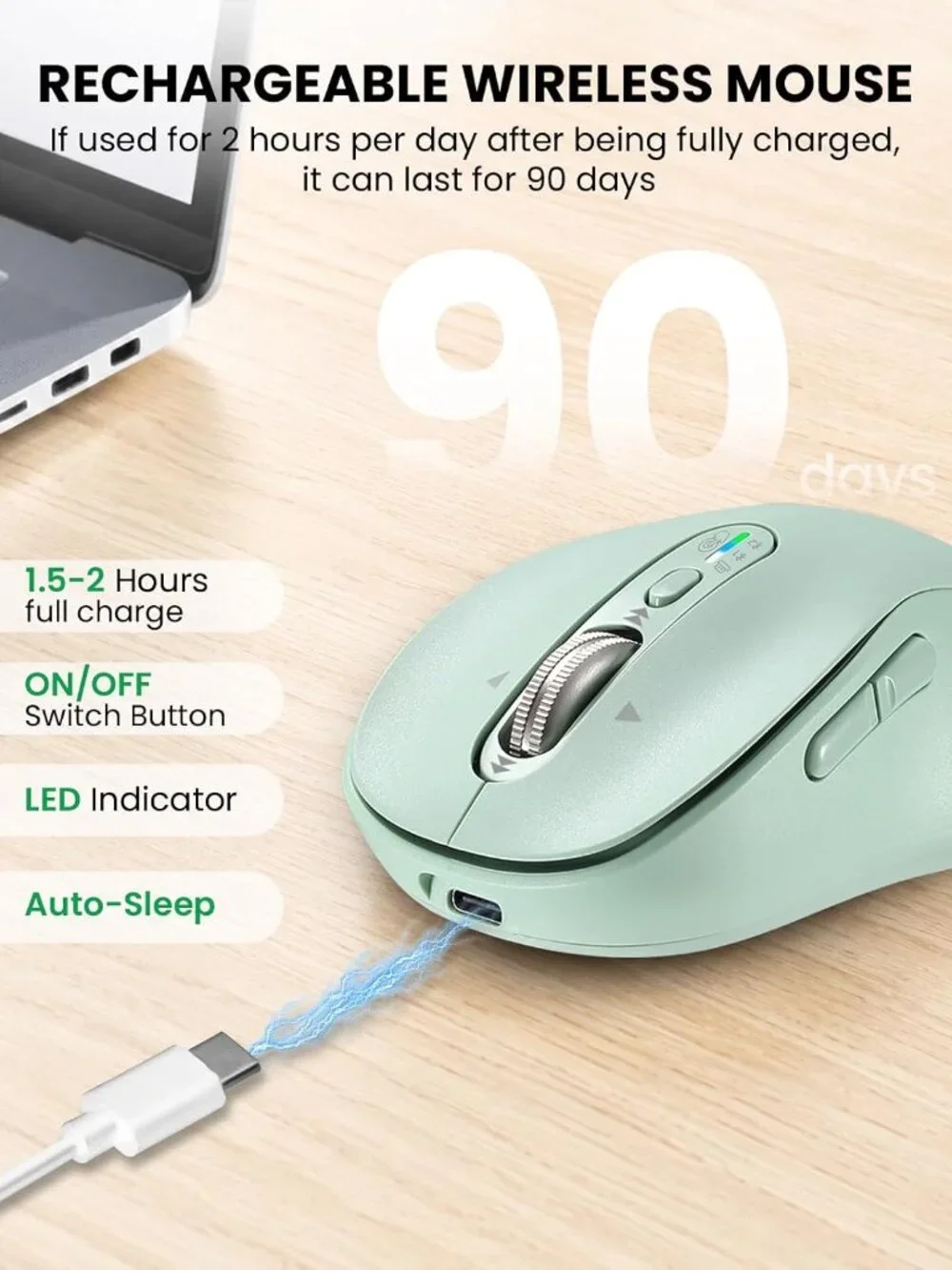 Wireless Bluetooth Mouse for Laptop